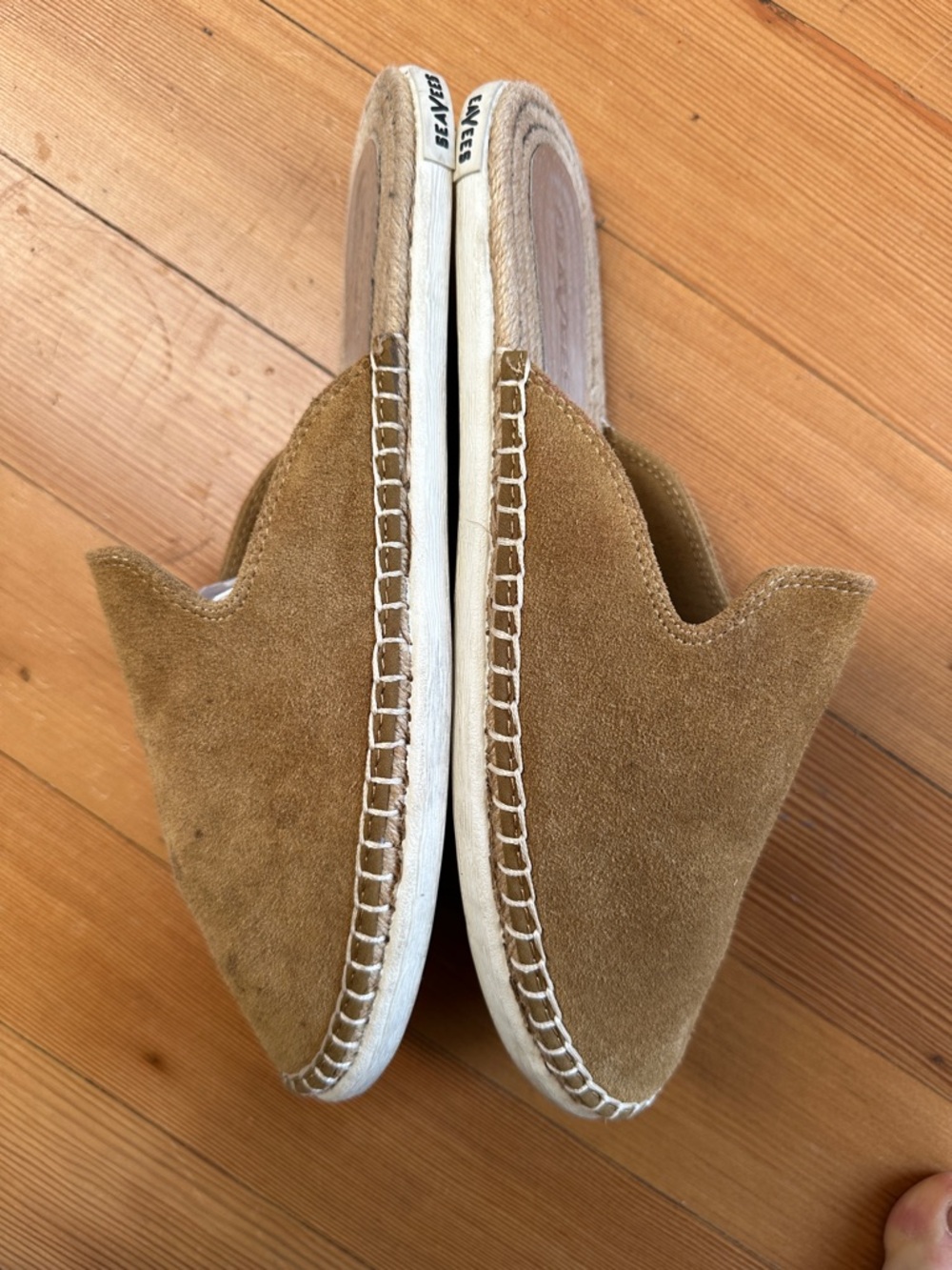 Seavees Suede Slip-On Mule in Camel Brown - Picture 4 of 7
